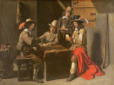 De gokkers, ca. 1650 door Mathieu Le Nain